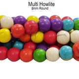 Mulit Color Unbitable Price Howlite Round Beads 8mm Size