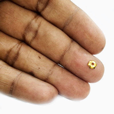 400 PCS PKG. LIGHT WEIGHT BEAD CAPS FOR JEWELRY MAKING IN SIZE ABOUT 5MM GOLD COLOR