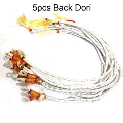 5 PIECES PACK' White NECKLACE ROPE DORI