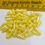 50grams pkg. 3 colors available on sale acrylic base drop beads