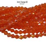 500 Beads biCone Crystal 4mm Bi-Cone Crystal Glass Beads