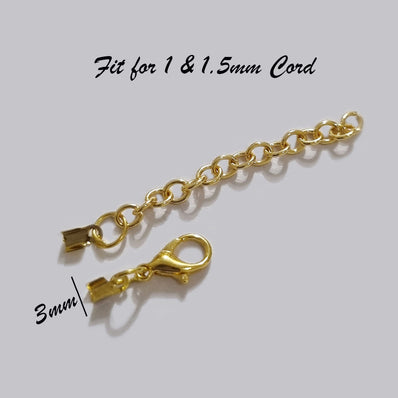 10 PCS PACK EXTENSION CHAIN FINDINGS FOR JEWELRY MAKING, Gold PLATED