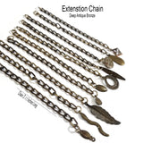 25pcs SALE Lot Extension chain Deep Oxidizing Bronze colors