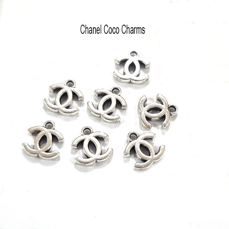 20pcs Chanel Coco charms silver plated small size, Chanel