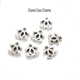 20pcs Pkg. Chanel Coco charms silver plated small size, Chanel Coco charms, silver plated charms, jewelry making, DIY charms, fashion jewelry, luxury charms