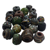 50 Pcs, Approx 500 Gram, Large Hole Old and rare beads, designs may vary, 3 shown for variation