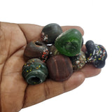 50 Pcs, Approx 500 Gram, Large Hole Old and rare beads, designs may vary, 3 shown for variation