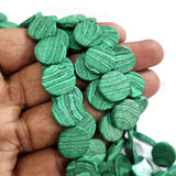 5 String, Each string about 15 inches long Malachite stone, Approx 125 beads,