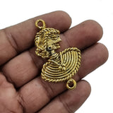 5 pcs pkg. handmade dhokra Pendants charms