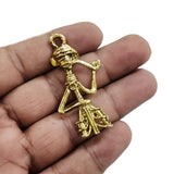 5 pcs pkg. handmade dhokra Pendants charms