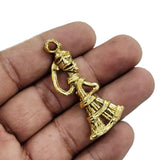 5 pcs pkg. handmade dhokra Pendants charms