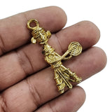 5 pcs pkg. handmade dhokra Pendants charms