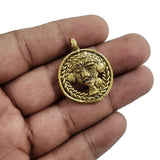 5 pcs pkg. handmade dhokra Pendants charms