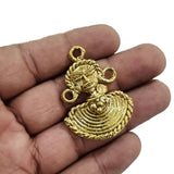 5 pcs pkg. handmade dhokra Pendants charms