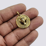 5 pcs pkg. handmade dhokra Pendants charms