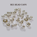 200pcs Mixed bead caps for jewelry making