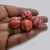 8pcs pkg. 20mm wooden beads painted