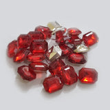 100pcs pkg. square rhinestone acrylic base red color