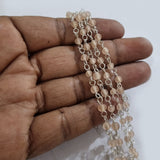 5 meters beaded chain silver wire