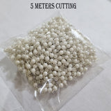 5 meters 3mm pearl beaded cutting chain silver wire