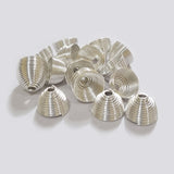 50pcs Wire cap silver plated