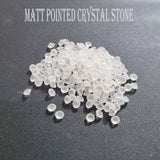 1000pcs matt pointed crystal glass stone