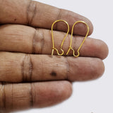 10 pairs Kidney wire earring hook on sale gold plated