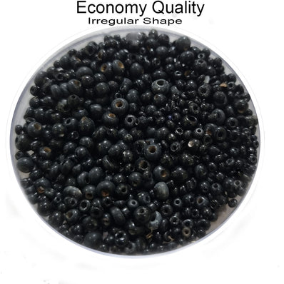 250 Grams Black seed beads irregular shape and size for tribal jewelry making size mixed 11/- to 8/0 size