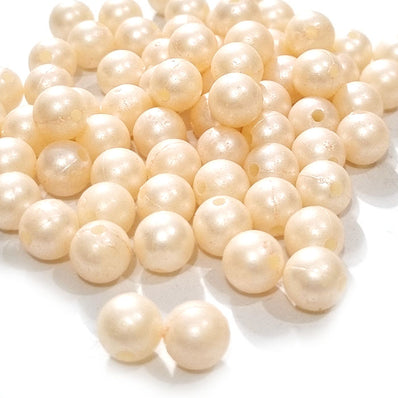 50 grams pkg. 8mm rose gold Acrylic Flux pearl for crafts and jewelry making