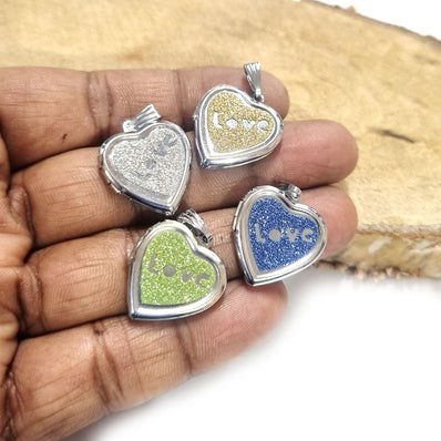 4pcs openable love charms locket