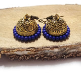 Sale Earring Blue Gold Oxidized