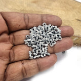 1000pcs pkg. small acrylic plastic spacer beads silver