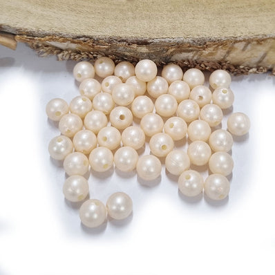 50 grams pkg. 8mm rose gold Acrylic Flux pearl for crafts and jewelry making