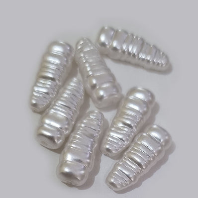 20 PIECES PACK'SIZE APPROX 18 MM' COTON ACRYLIC BAROQUE PEARLS