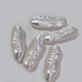 20 PIECES PACK'SIZE APPROX 23 MM' COTON ACRYLIC BAROQUE PEARLS