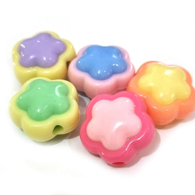 10 PIECES PACK' APPROX 17 MM FANCY ACRYLIC BEADS