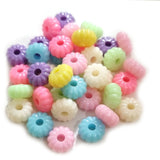 25 PIECES PACK' APPROX 8 MM FANCY ACRYLIC BEADS