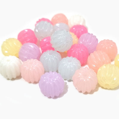 15 PIECES PACK' APPROX 10 MM FANCY ACRYLIC BEADS