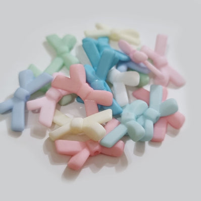 50 PIECES MIX PACK' 13x22mm Pastel color, acrylic mix beads