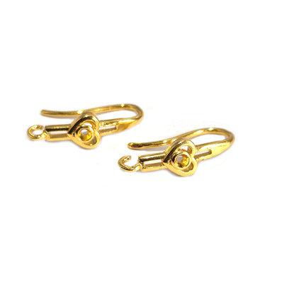 2 PAIRS (4 PIECES) PACK' APPROX 21 MM LONG 18K GOLD POLISH