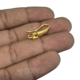 2 PAIRS (4 PIECES) PACK' APPROX 22 MM LONG 18K GOLD POLISH