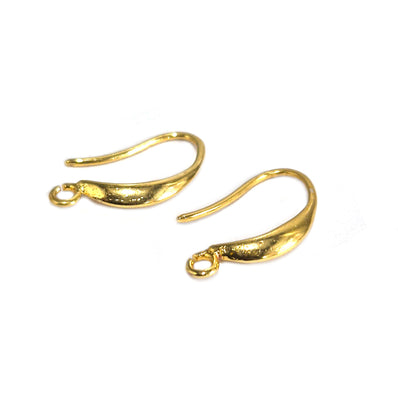 2 PAIRS (4 PIECES) PACK' APPROX 18 MM LONG 18K GOLD POLISH