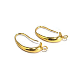 2 PAIRS (4 PIECES) PACK' APPROX 27 MM LONG 18K GOLD POLISH