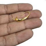 2 PAIRS (4 PIECES) PACK' APPROX 27 MM LONG 18K GOLD POLISH