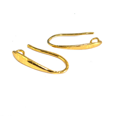2 PAIRS (4 PIECES) PACK' APPROX 20 MM LONG 18K GOLD POLISH