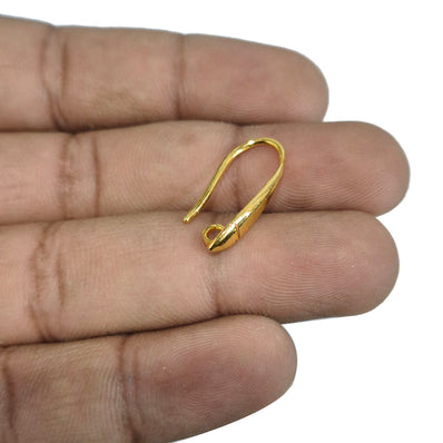 2 PAIRS (4 PIECES) PACK' APPROX 20 MM LONG 18K GOLD POLISH