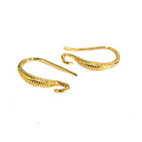 2 PAIRS (4 PIECES) PACK' APPROX 17 MM LONG 18K GOLD POLISH