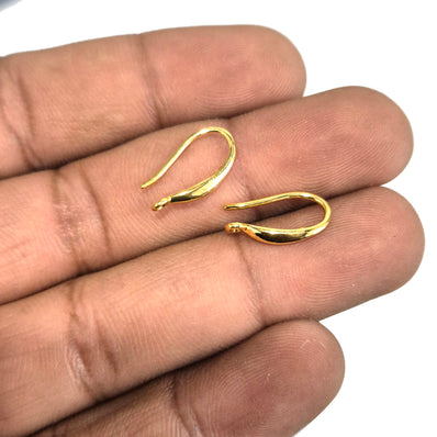 2 PAIRS (4 PIECES) PACK' APPROX 15 MM LONG 18K GOLD POLISH