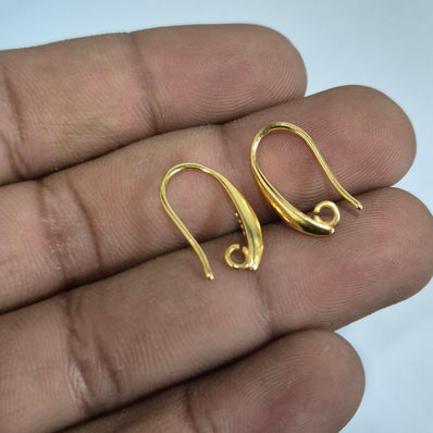 2 PAIRS (4 PIECES) PACK' APPROX 21 MM LONG 18K GOLD POLISH