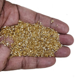 100 grams pkg. Super quality 11/0 size (2mm size) glass Tube Cut dana (sugar Beads) Silver line gold